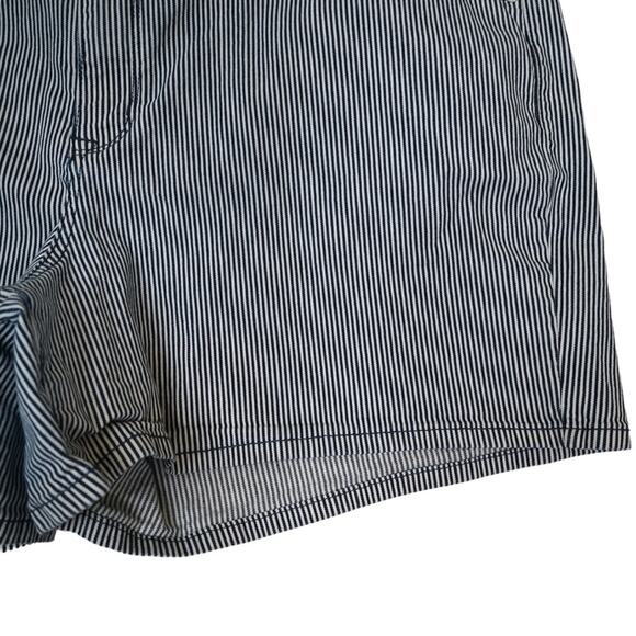 Venezia Womens 22 Plus Vertical Striped Jean Shorts - Picture 5 of 9